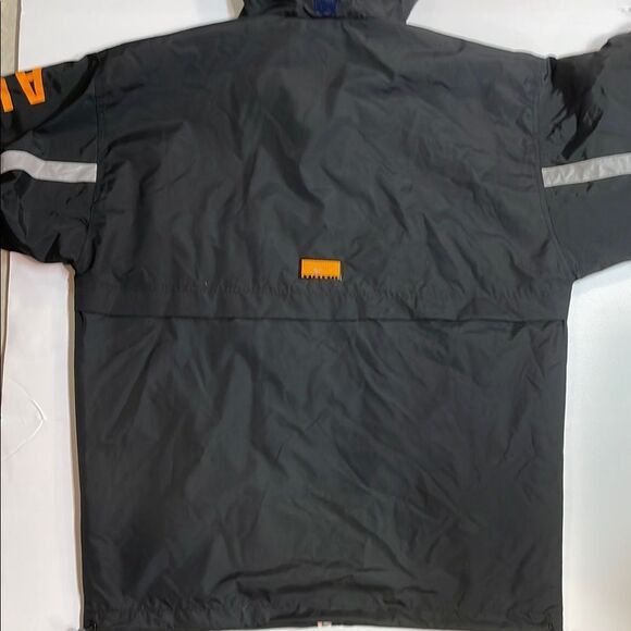 Nike Black and Orange Windbreaker with Reflective Accents Vintage Mens Sz S-L - Picture 8 of 8